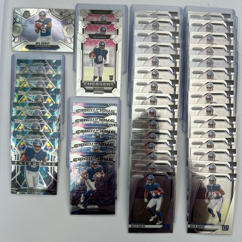 2024 Malik Nabers Panini Prizm Rookie Lot of 45 Cards